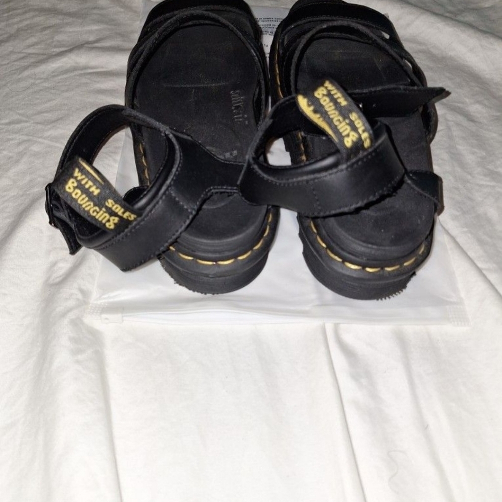 Dr. Martin Black Blaire Sandals - Picture 2 of 4